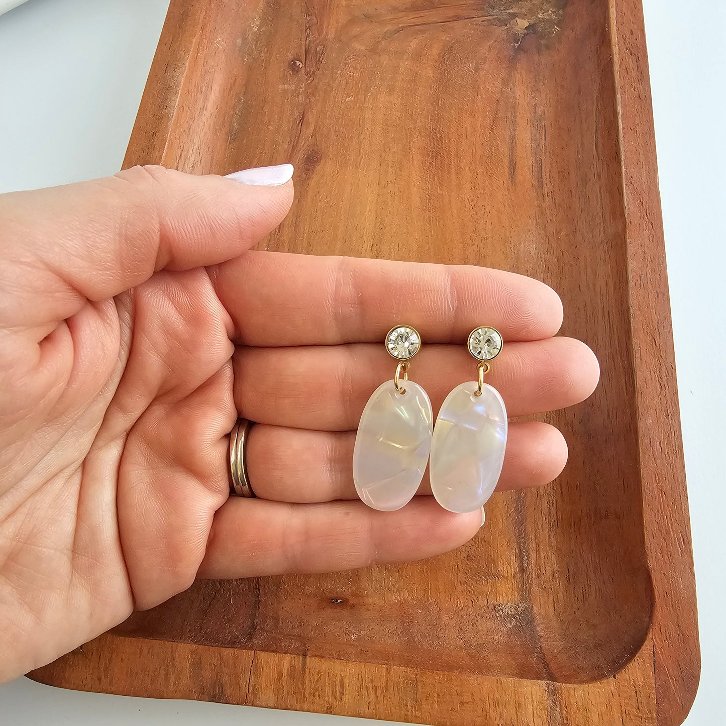 Lucy Earrings - Opalite