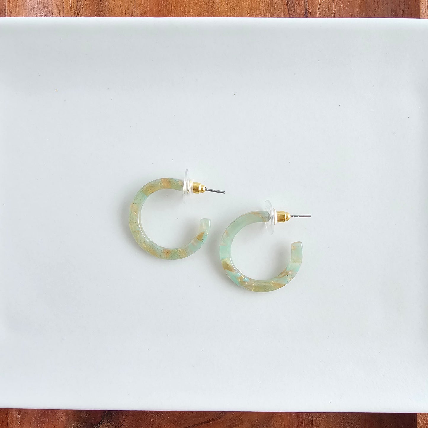 Cam Mini Hoops - Champagne Mint