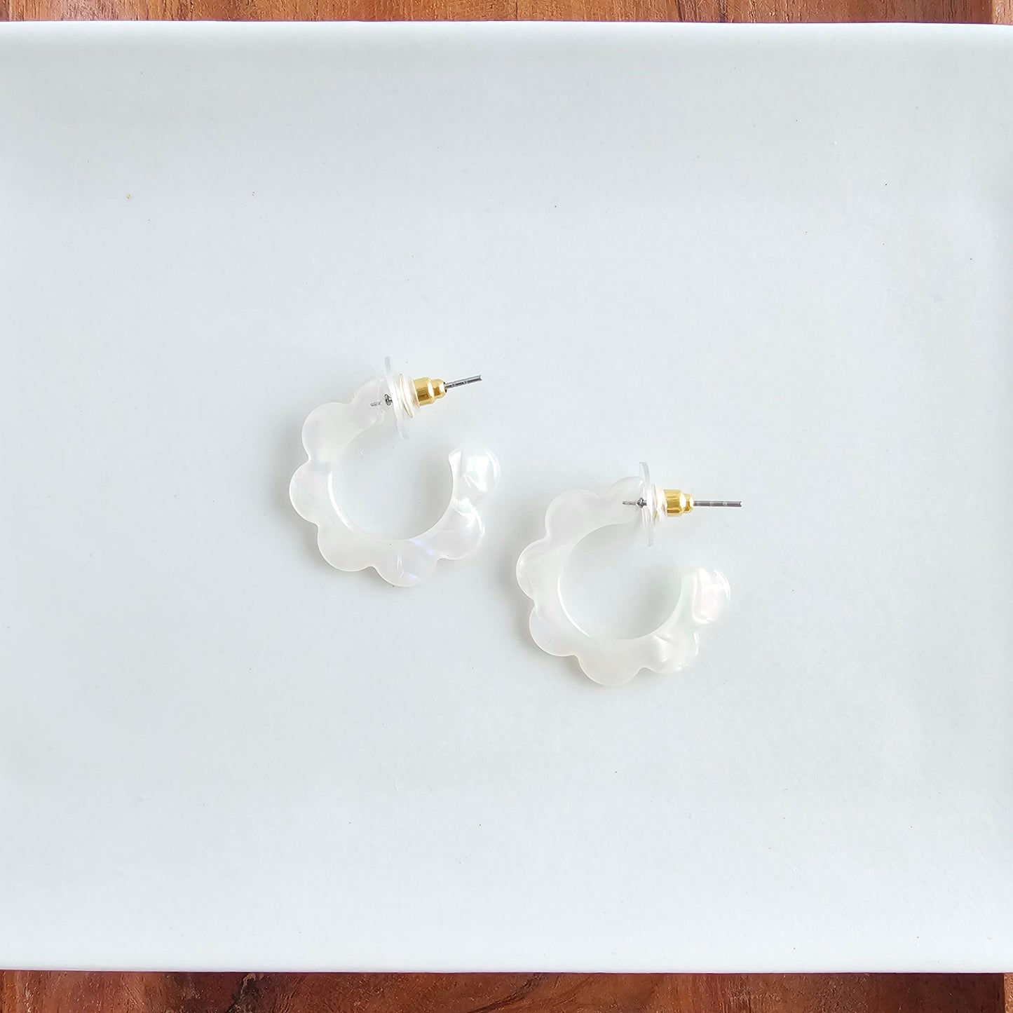 Flora Mini Hoops - Opalite