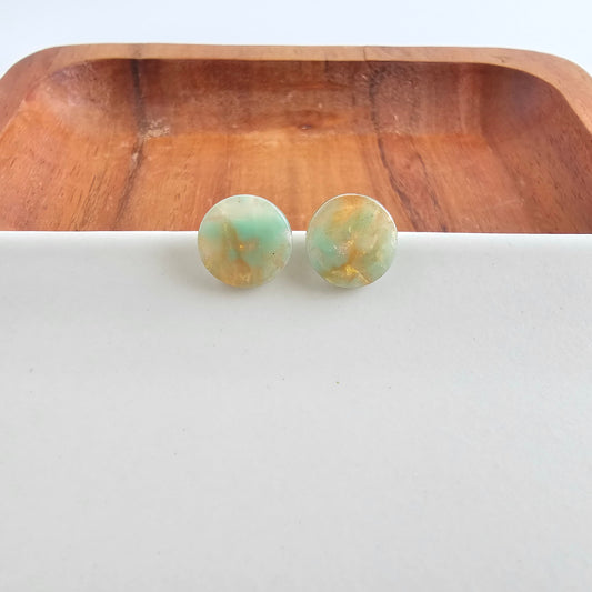 Gia Studs - Champagne Mint