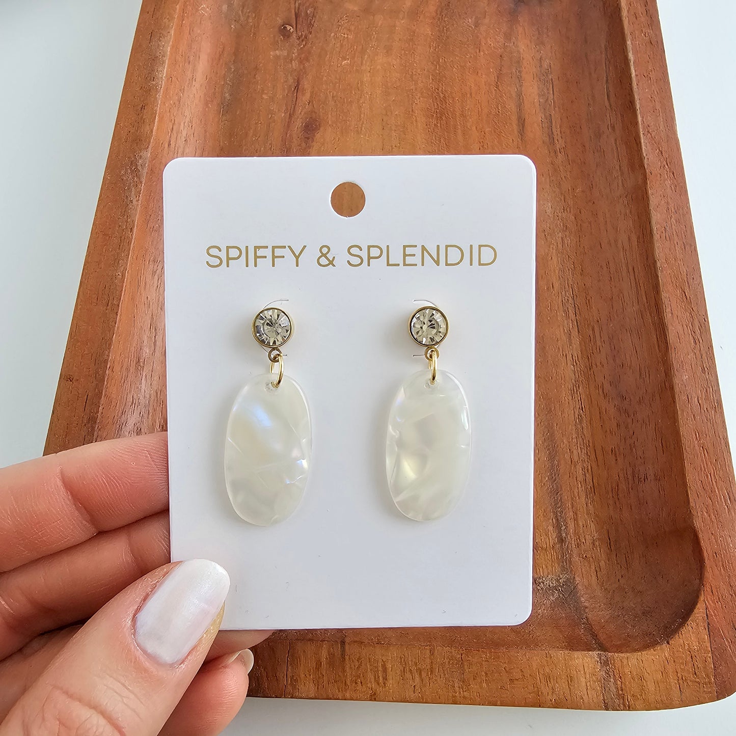 Lucy Earrings - Opalite