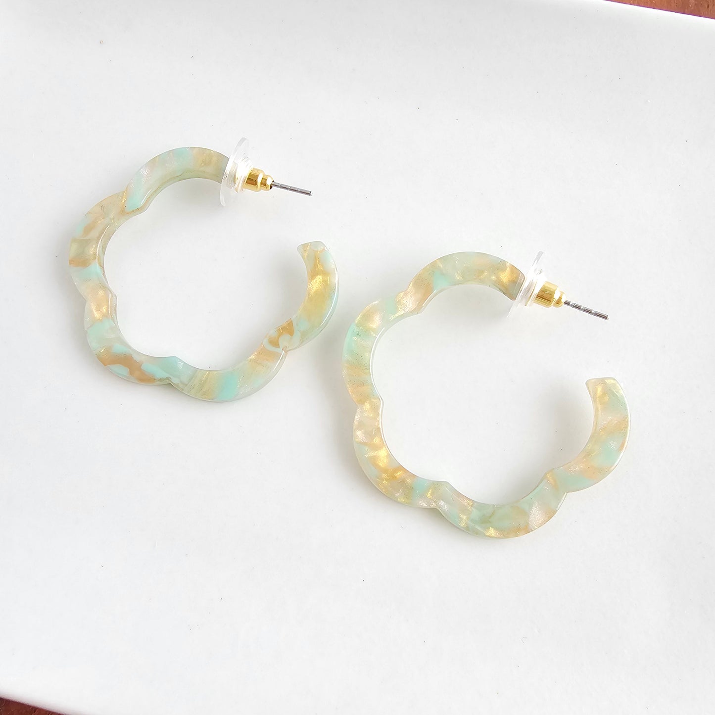 Posey Hoops - Champagne Mint