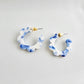 Flora Mini Hoops - Greek Goddess Blue