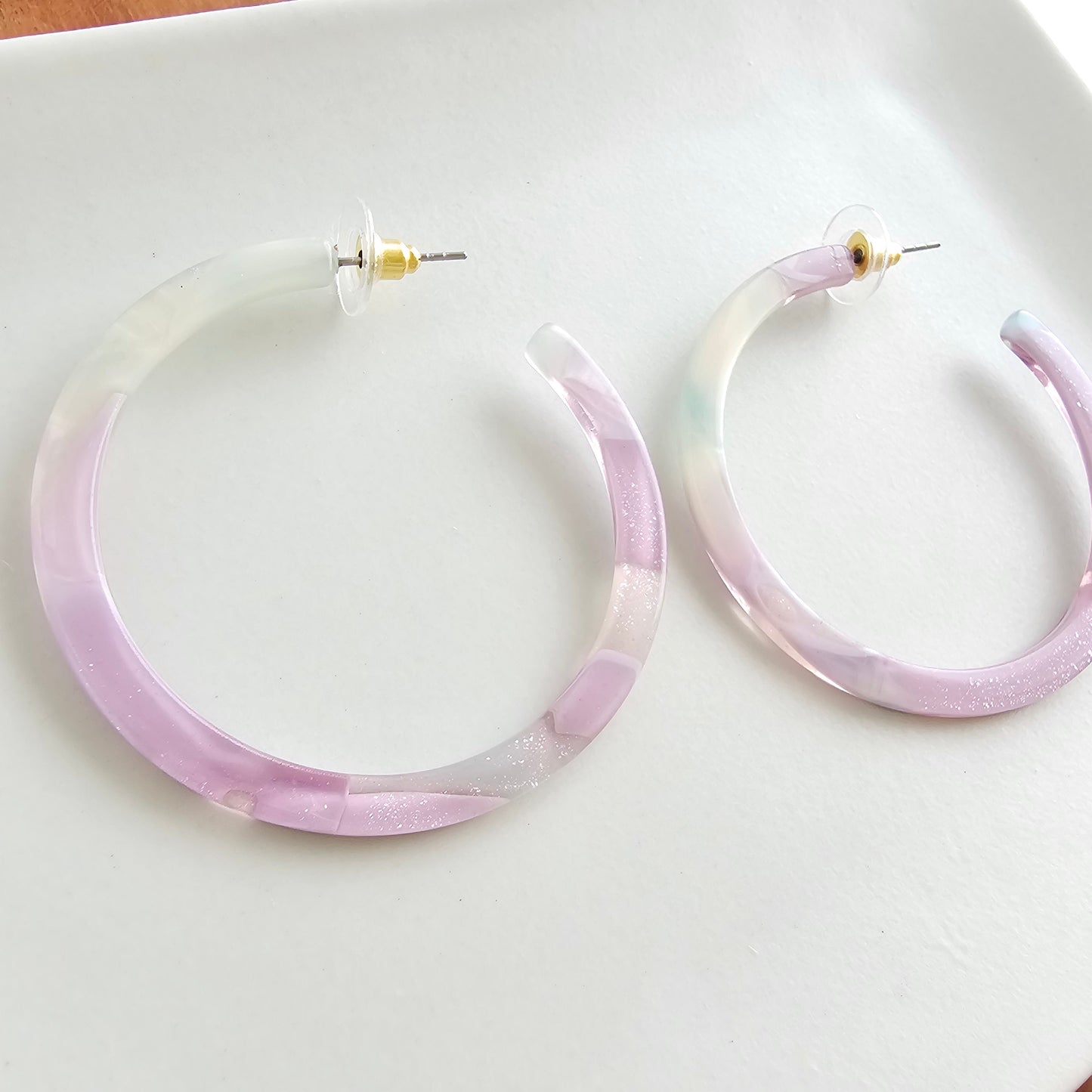 Cameron Hoops - Lilac Quartz