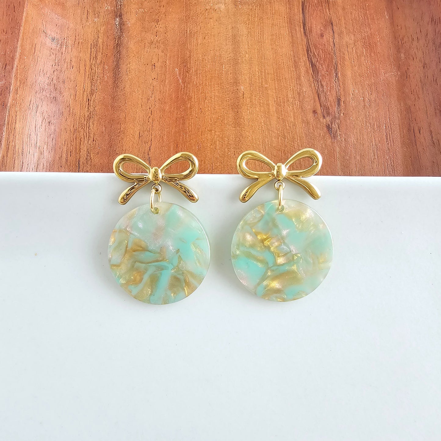 Bailey Earrings - Champagne Mint