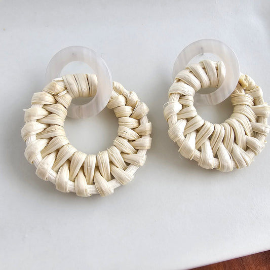 Calypso Earrings - Light Rattan