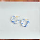 Flora Mini Hoops - Greek Goddess Blue