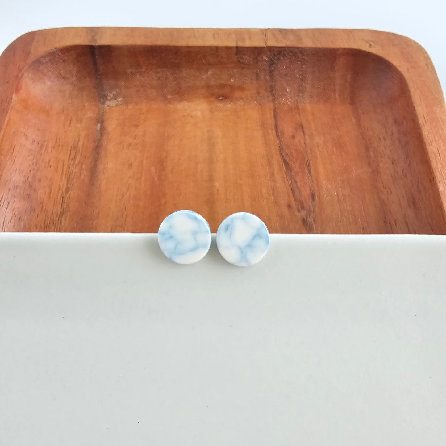 Gia Studs - Saltwater Blue