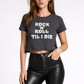Rock'n'Roll Til I Die Cropped Tee - Vintage Rebel Graphic Shirt