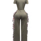 Rodeo Queen Fringe Jumpsuit – Wide Leg with Tassel Detail