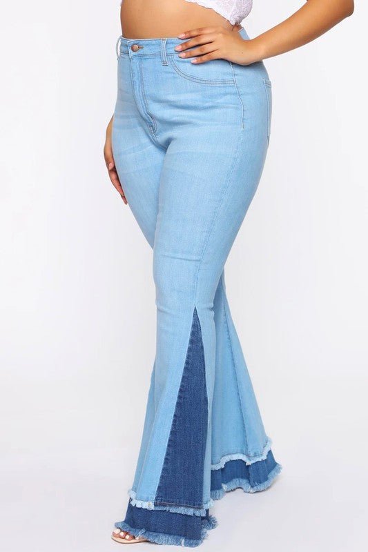 Rodeo Queen high Rise Two Tones Flare Jeans