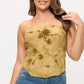 Rosalia Lace Up Corset Tube Top – Boned Bodice & Back Lace Up