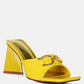 Salisbury Horsebit Buckle Triangular Block Heel Sandals