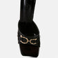 Salisbury Horsebit Buckle Triangular Block Heel Sandals
