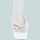 Salisbury Horsebit Buckle Triangular Block Heel Sandals