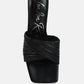 Salty You Crinkled Triangular Block Heel Sandals