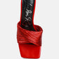 Salty You Crinkled Triangular Block Heel Sandals
