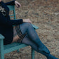 Debbie: Navy Plaid Thigh Highs