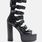 Sarouchi Caged Gladiator Platform Sandals