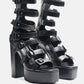 Sarouchi Caged Gladiator Platform Sandals