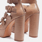 Sarouchi Caged Gladiator Platform Sandals