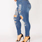 Sasha high Rise Medium Washed Distressed Jeans