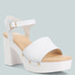 Sawor Recycled Leather High Block Sandals