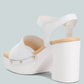 Sawor Recycled Leather High Block Sandals
