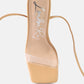 Scansta Lace Up Rhinestone Embellished Heel Sandals