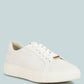 Schick Lace Up Leather Sneakers