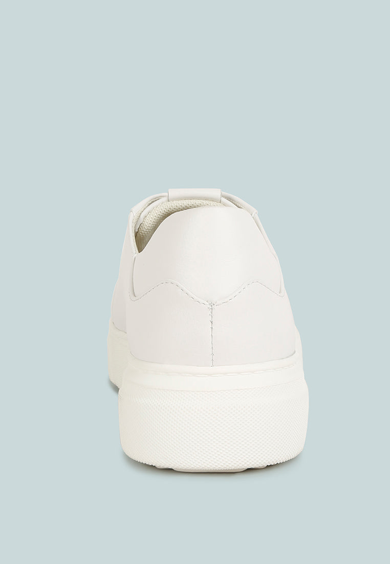 Schick Lace Up Leather Sneakers