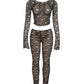 See Through Bodycon Pants Set