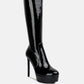 Shawtie High Heel Stretch Patent Calf Boots