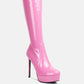 Shawtie High Heel Stretch Patent Calf Boots
