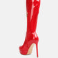 Shawtie High Heel Stretch Patent Calf Boots