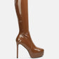 Shawtie High Heel Stretch Patent Calf Boots