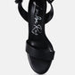 Sheeny Clear Stiletto Lace Up Heels