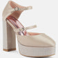 Shiver Rhinestones Embellished Platform Mary Jane Sandals