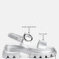 Silas Metallic Chunky Sandals