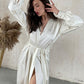 Silk Long Robe with Cuffs