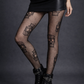 Gothic Sugar Skull Fishnet Tights