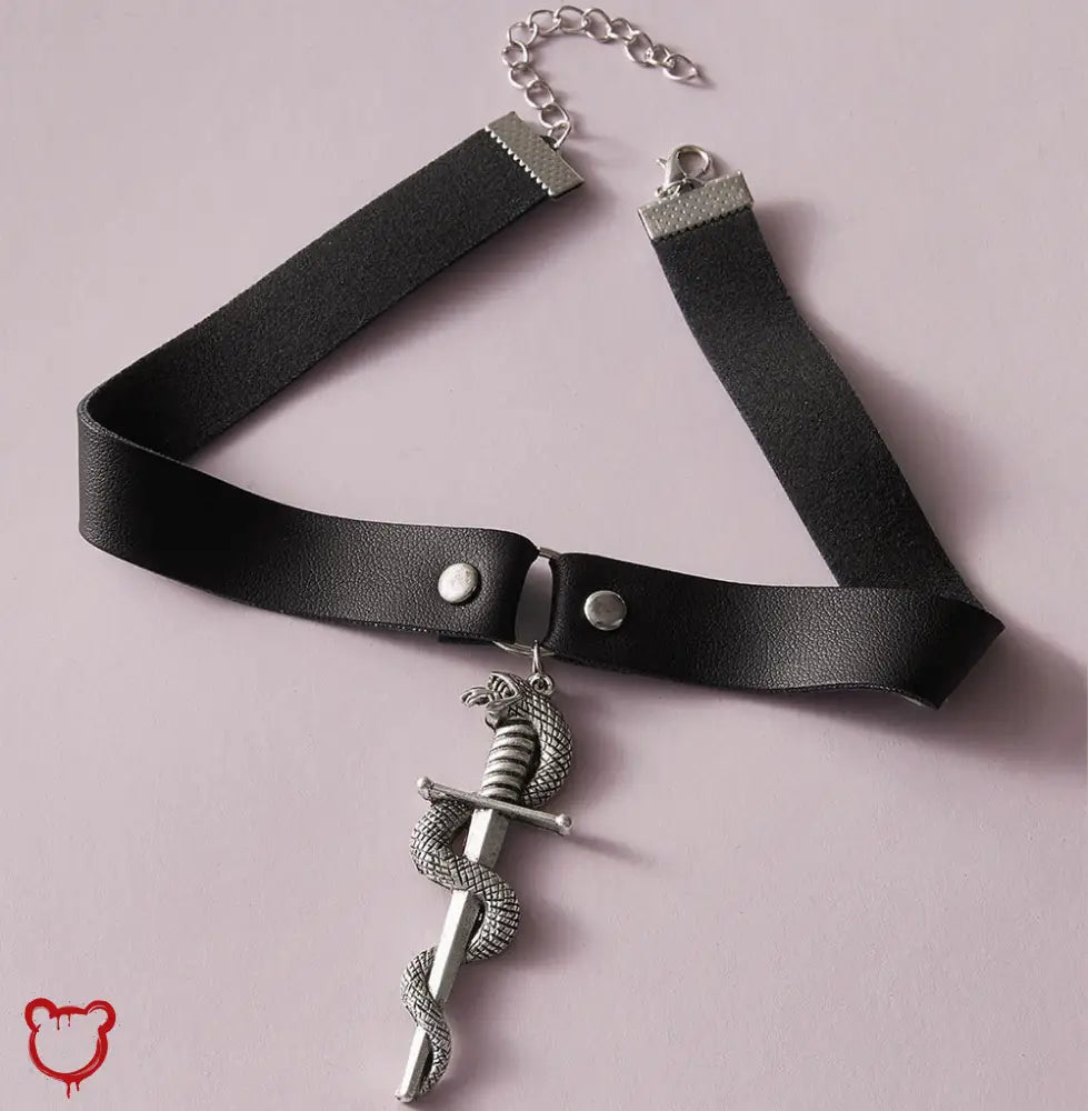“Dragons Blood” Dagger Pendant Choker
