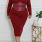 Snatched at the Waist Curvy Midi Dress