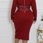 Snatched at the Waist Curvy Midi Dress