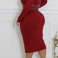 Snatched at the Waist Curvy Midi Dress