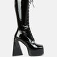 Snowflakes High Platform Calf Boots