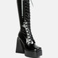 Snowflakes High Platform Calf Boots