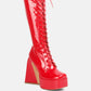 Snowflakes High Platform Calf Boots