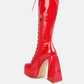 Snowflakes High Platform Calf Boots