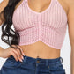 Sophie Stylish Studded Halter Tie Crop Top